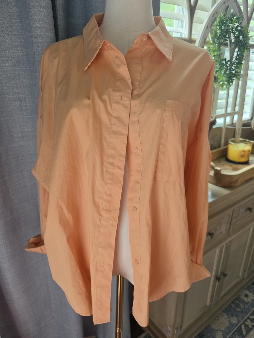 NWT Stella Mag Peach Coral Top